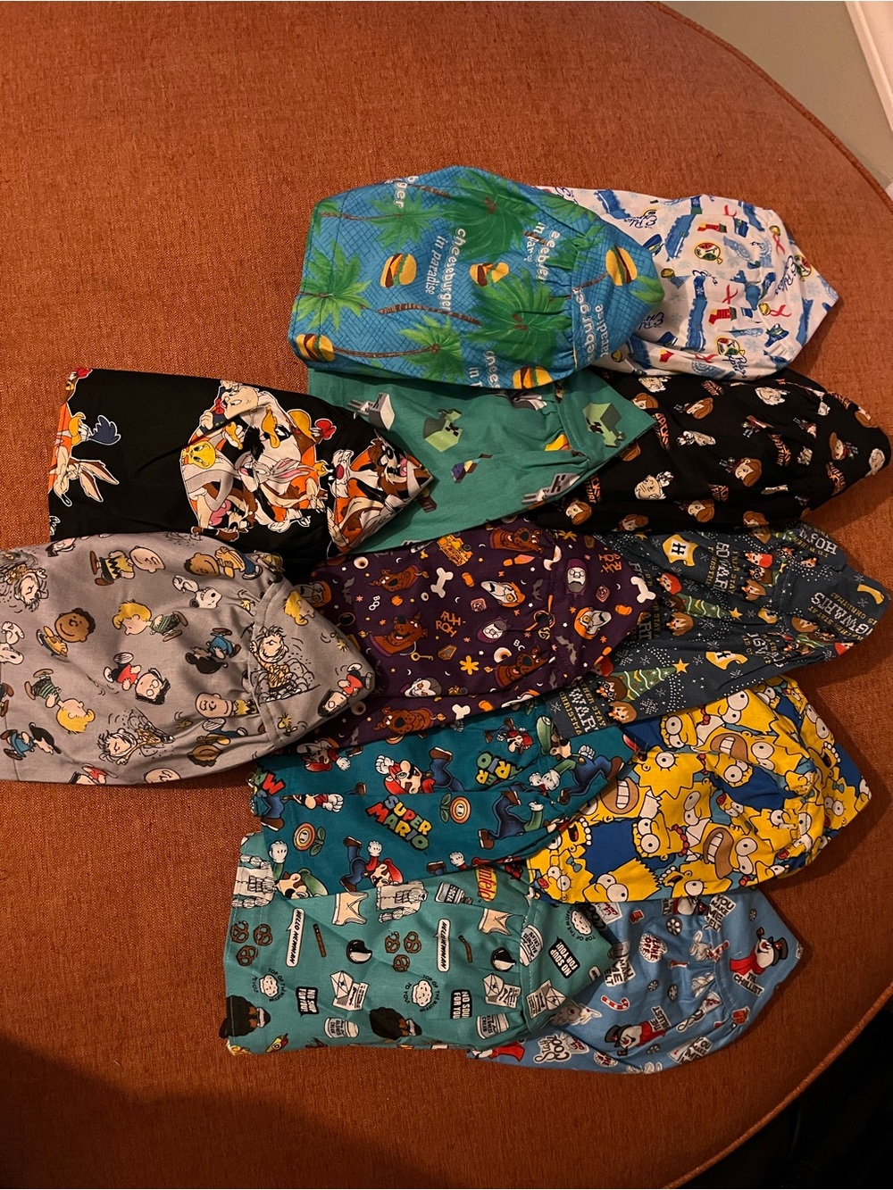 Lot of 12 New Handmade Euro Style Scrub Hats with Toggle